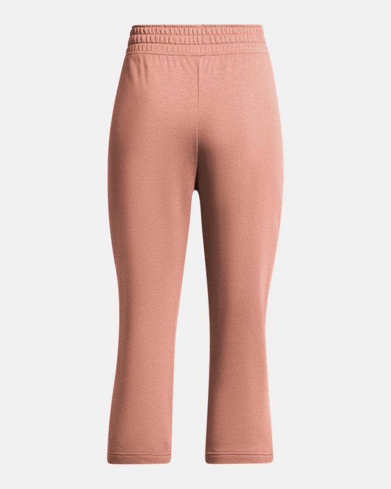 Pantalón tobillero de pernera ancha UA Rival Terry para mujer, Pink, pdpMainDesktop image number 5
